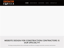 Tablet Screenshot of contractorgorilla.com
